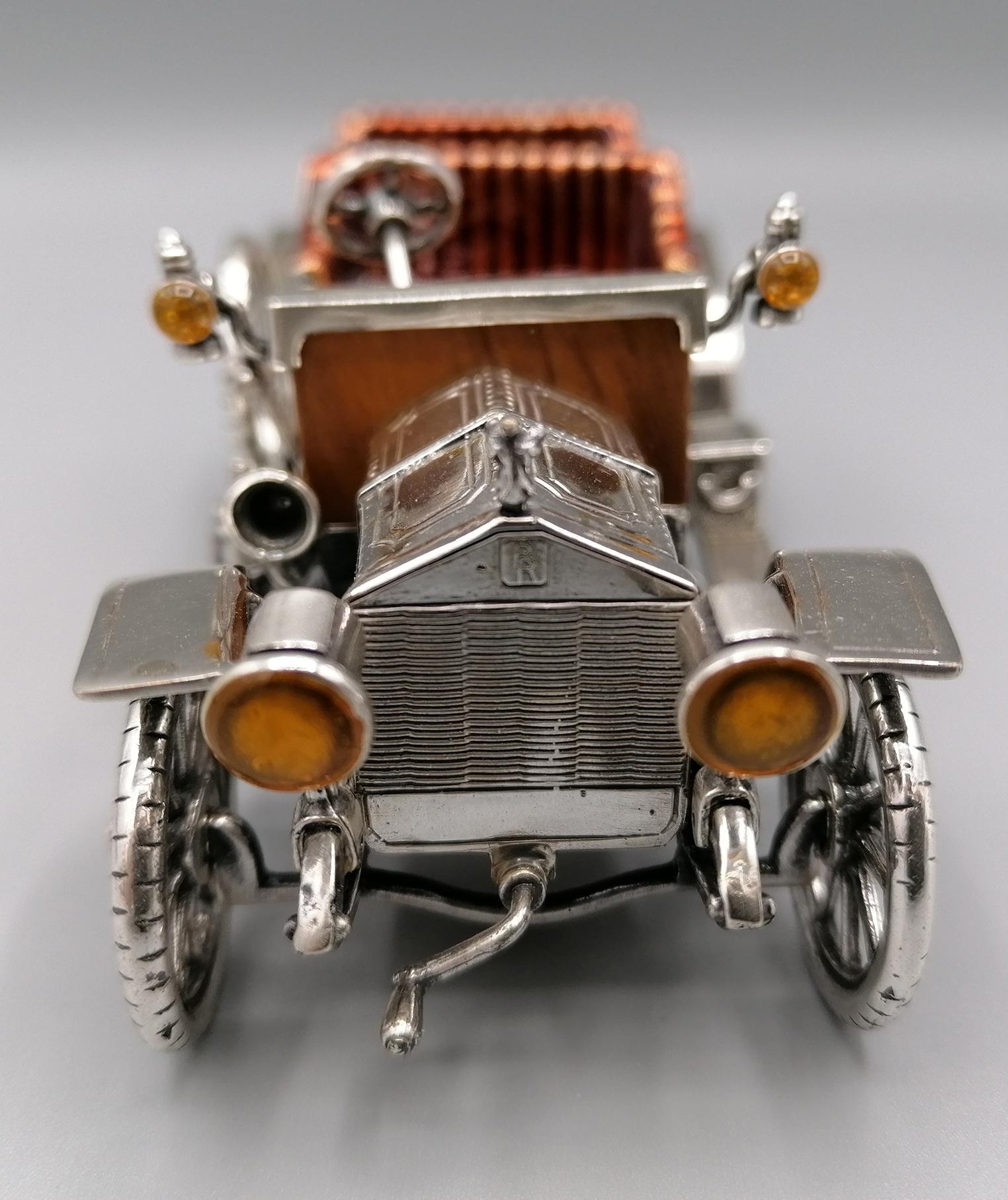 20th Century Italian Sterling Silver Model Rolls Royce Model TT Replica 1