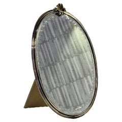 Used Mario Buccellati 20th Century Italian Sterling Silver Oval Mirror