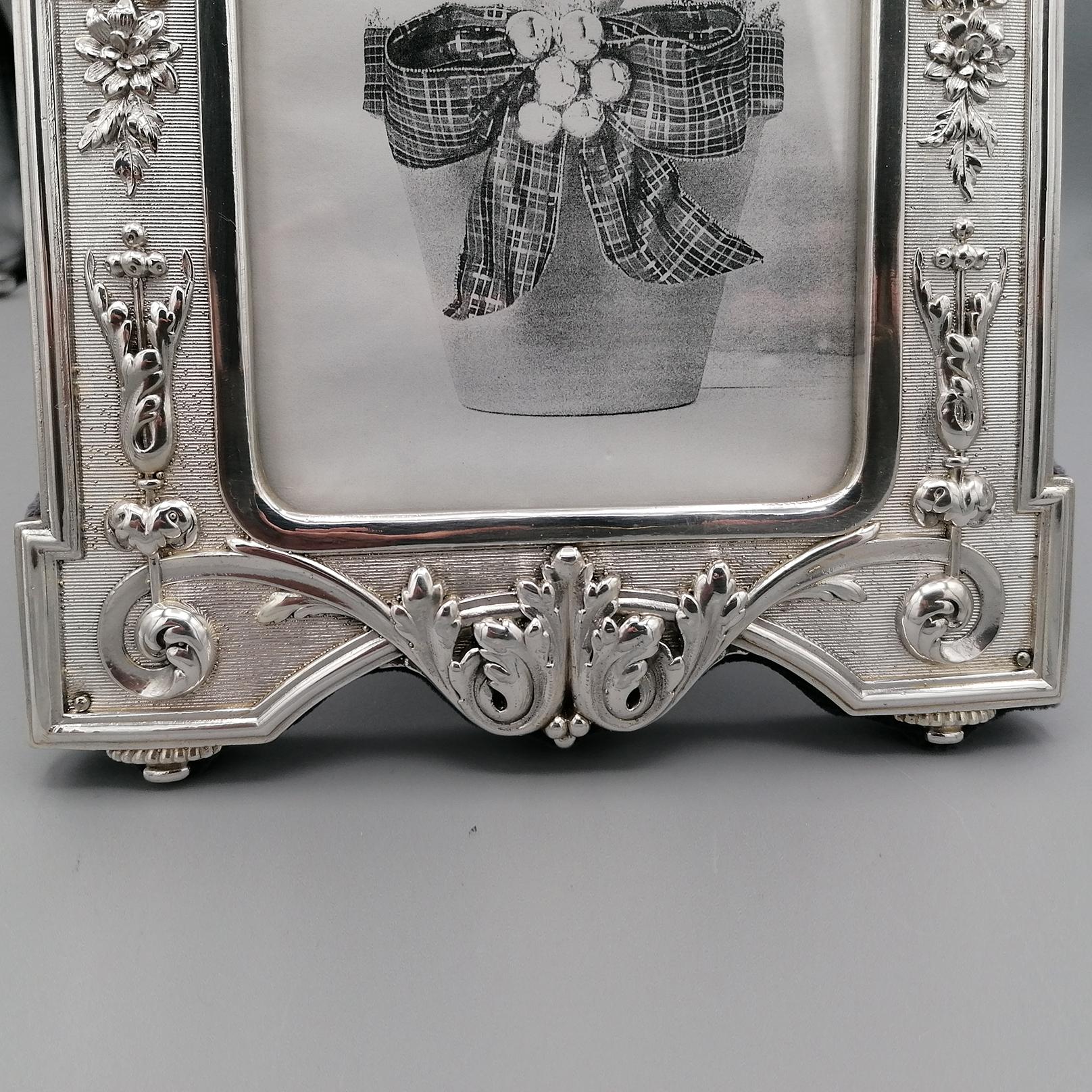20th Century Italian Sterling Silver Picture Frame For Sale 7