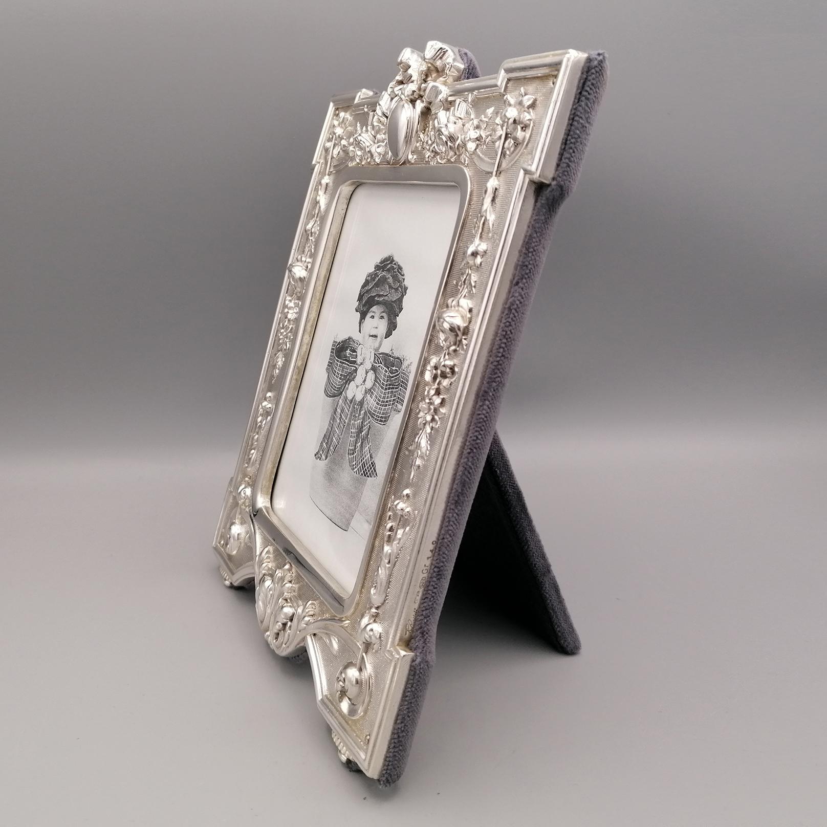 20th Century Italian Sterling Silver Picture Frame For Sale 1