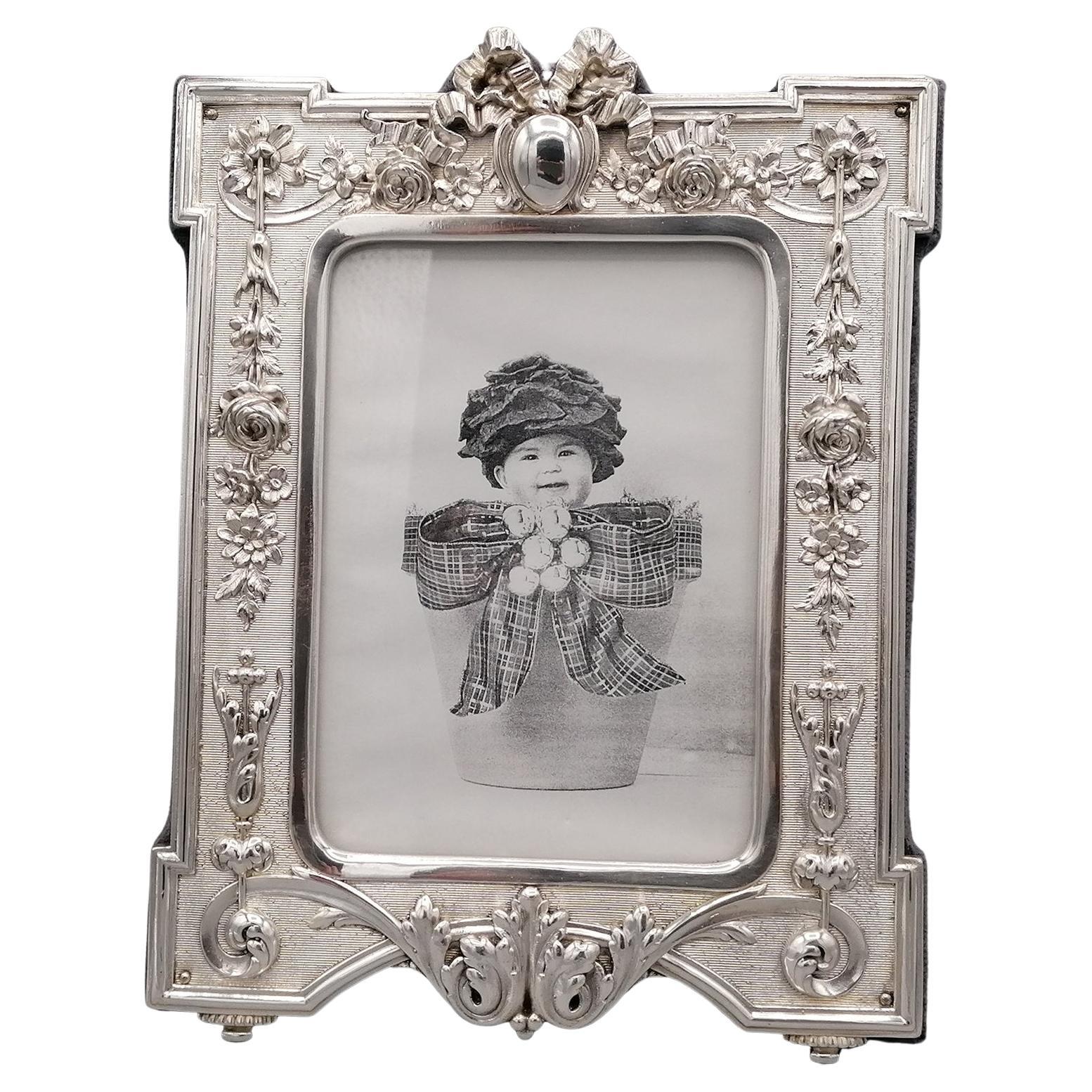 20th Century Italian Sterling Silver Picture Frame For Sale