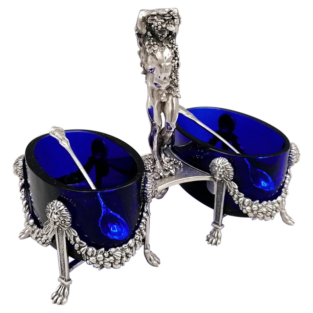 20th Century Italian Sterling Silver Salt Cellars