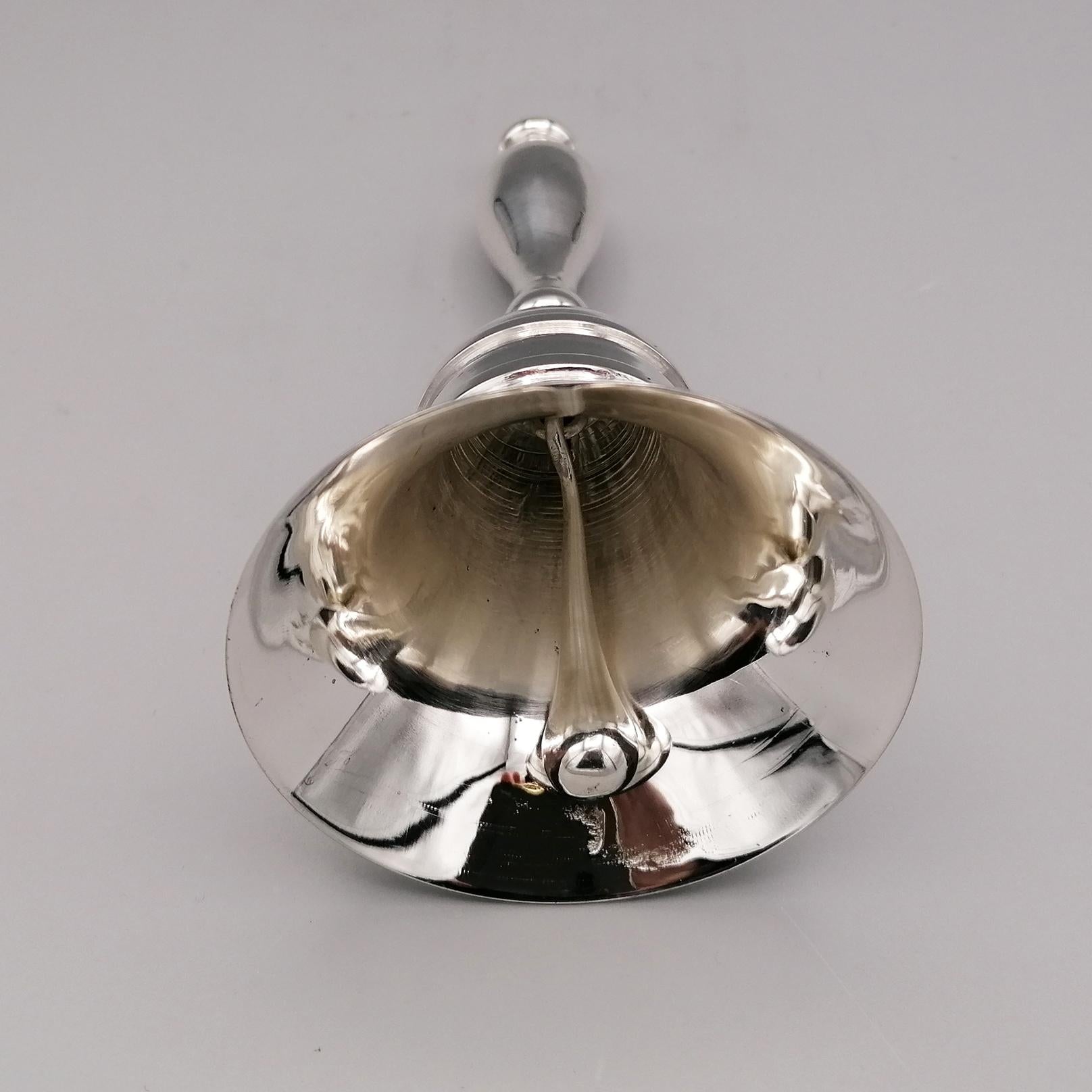 20th Century Italian Sterling Silver Table Bell 3