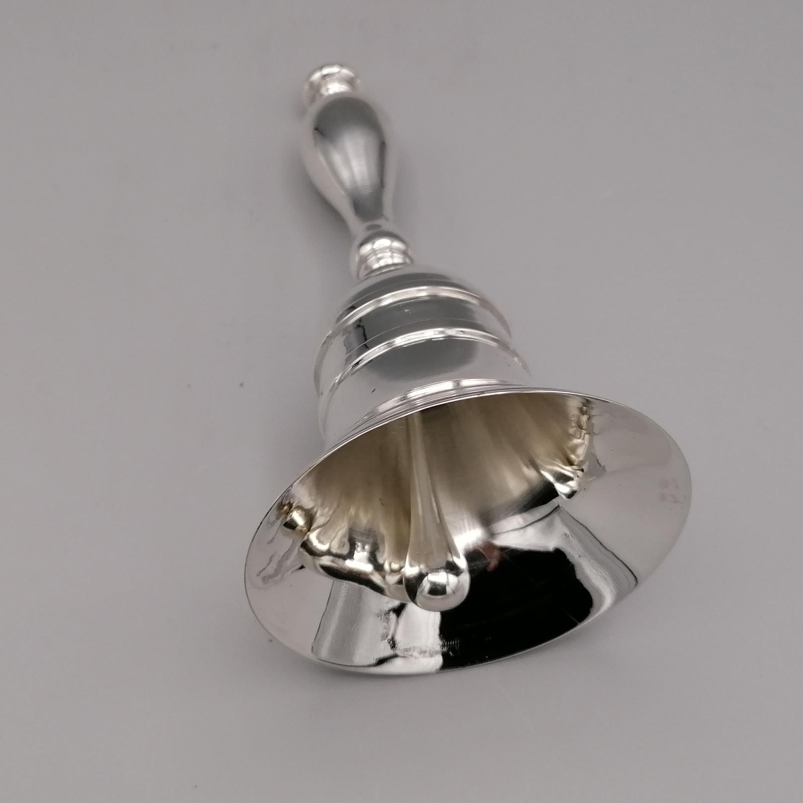 20th Century Italian Sterling Silver Table Bell 4