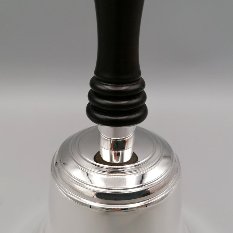 20th Century Italian Sterling Silver Table Bell In Excellent Condition For Sale In VALENZA, IT