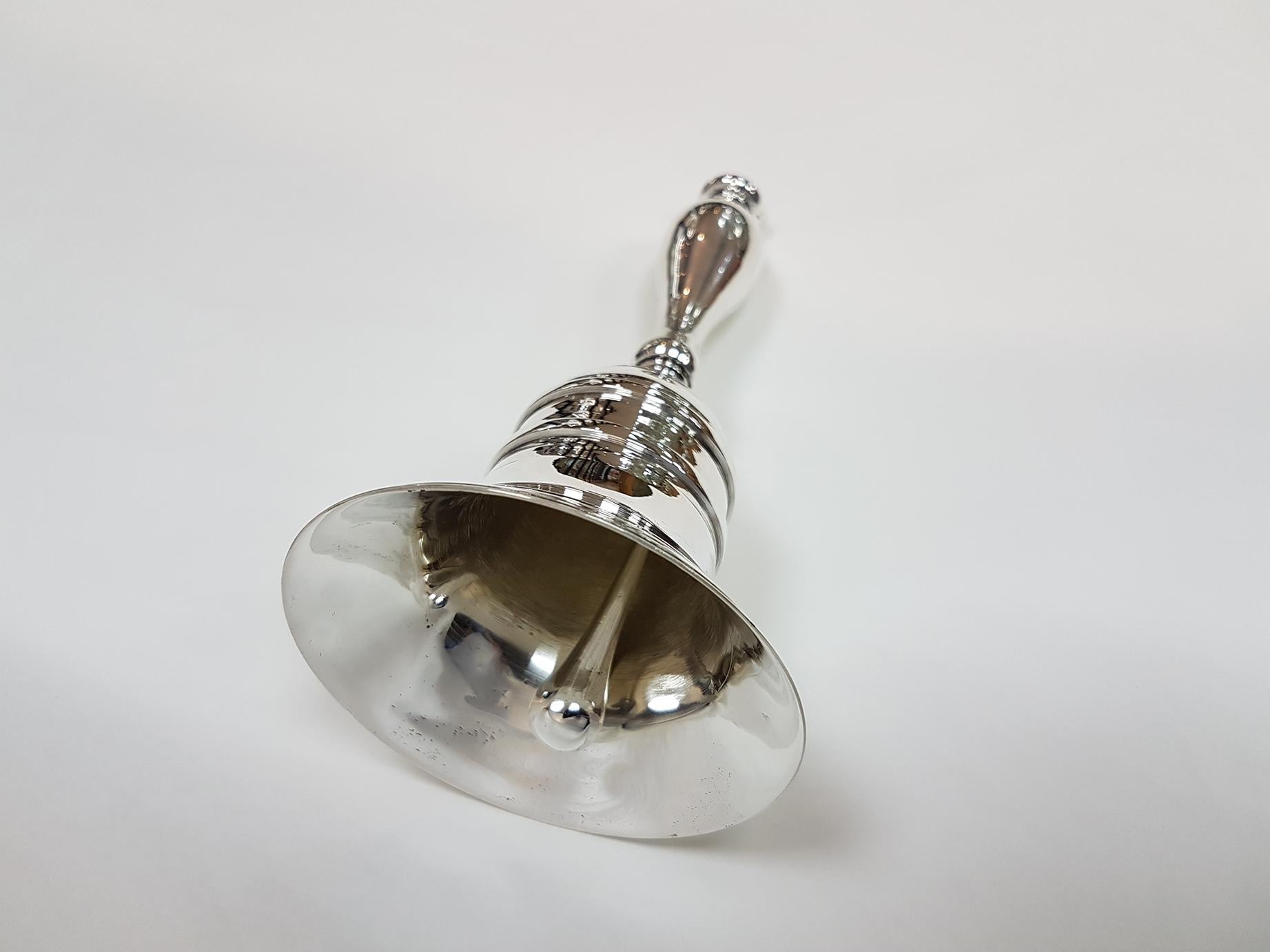 20th Century Italian Sterling Silver Table Bell 2