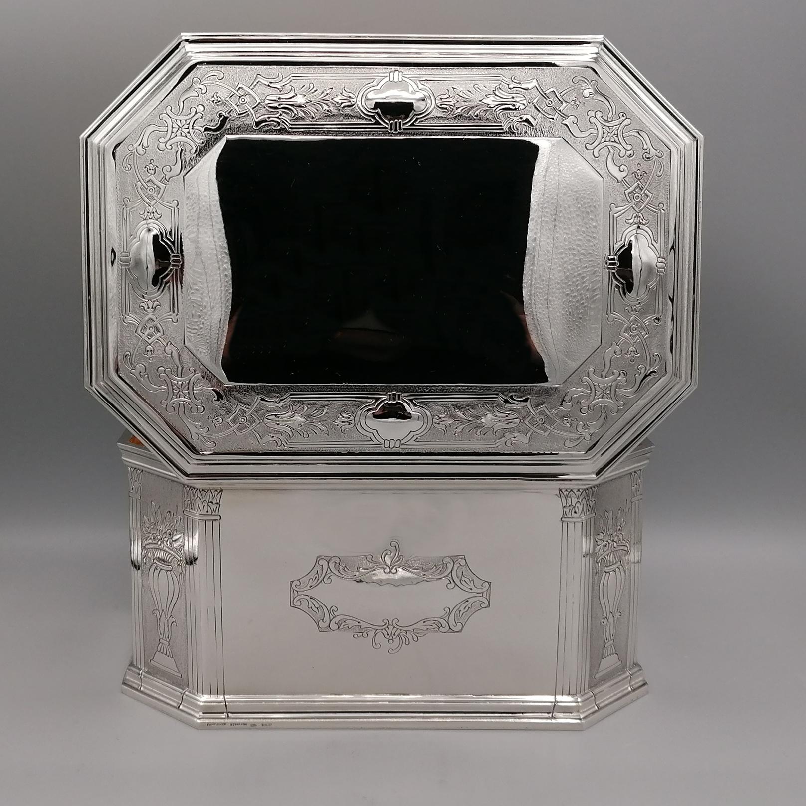 20th Century Italian Sterling Silver Table Box For Sale 10