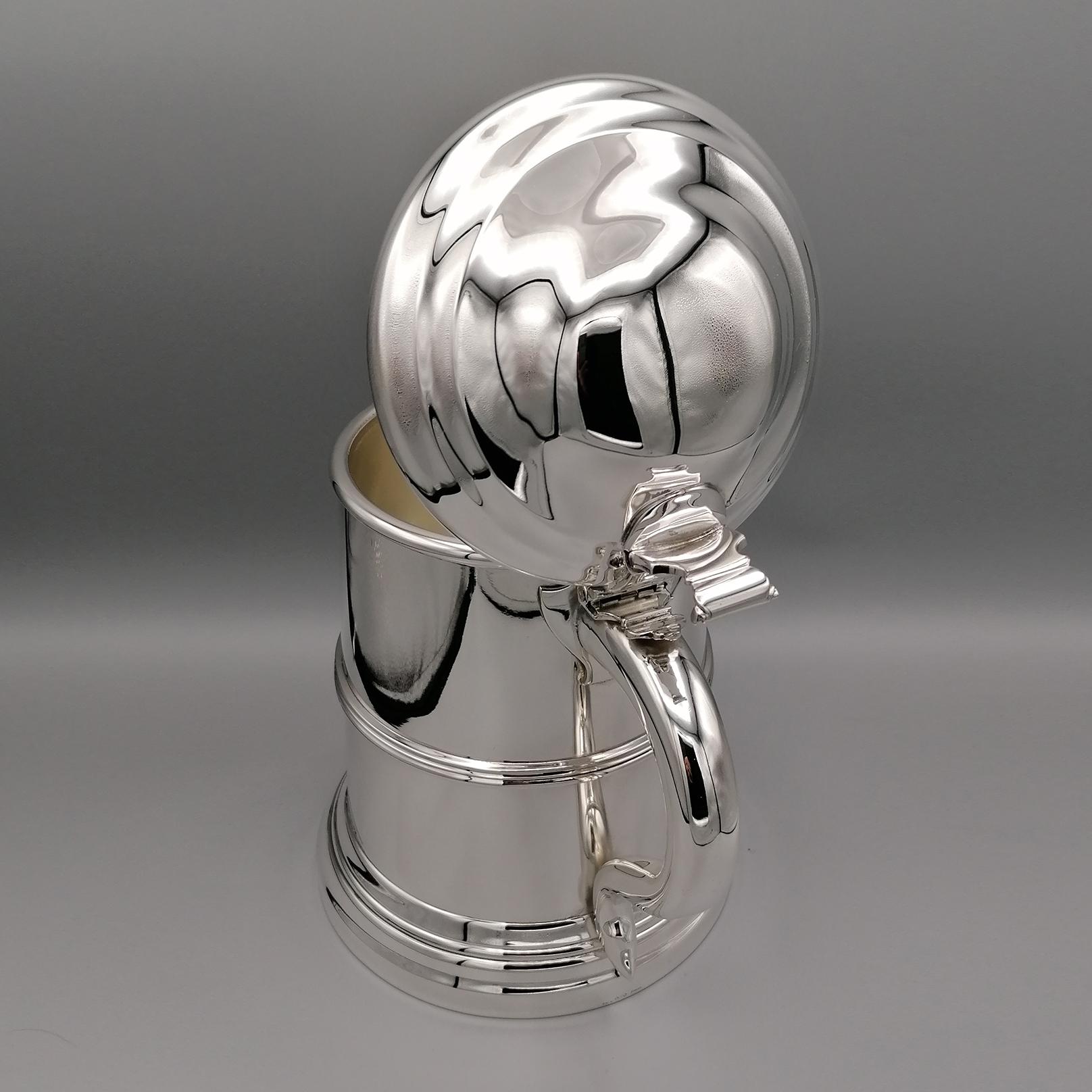 Late 20th Century 20th Century Italian Sterling Silver Tankard George I Style For Sale