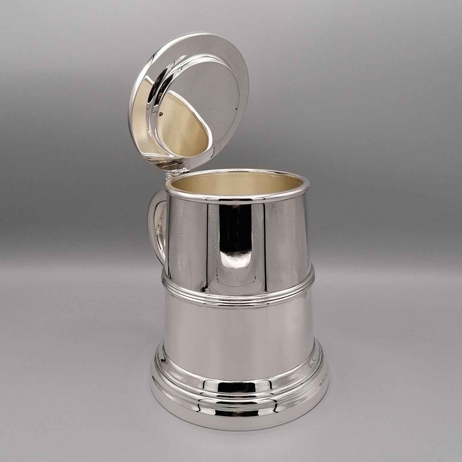 20th Century Italian Sterling Silver Tankard George I Style For Sale 3