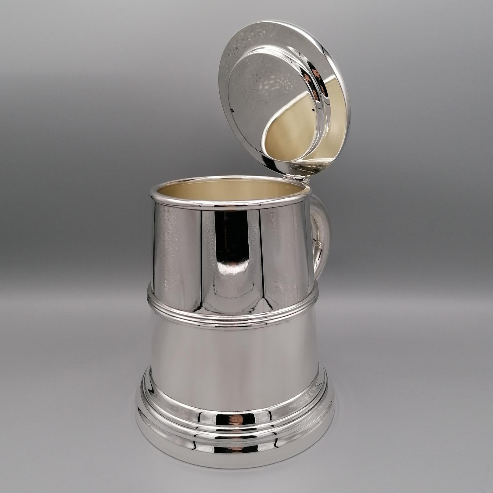 20th Century Italian Sterling Silver Tankard George I Style For Sale 4