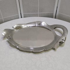 20th Century Italian Sterling Silver Tray in a Swan Shape