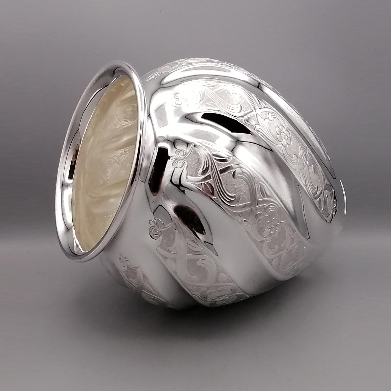 Italienische Vase aus Sterlingsilber des 20. Jahrhunderts im Angebot 4