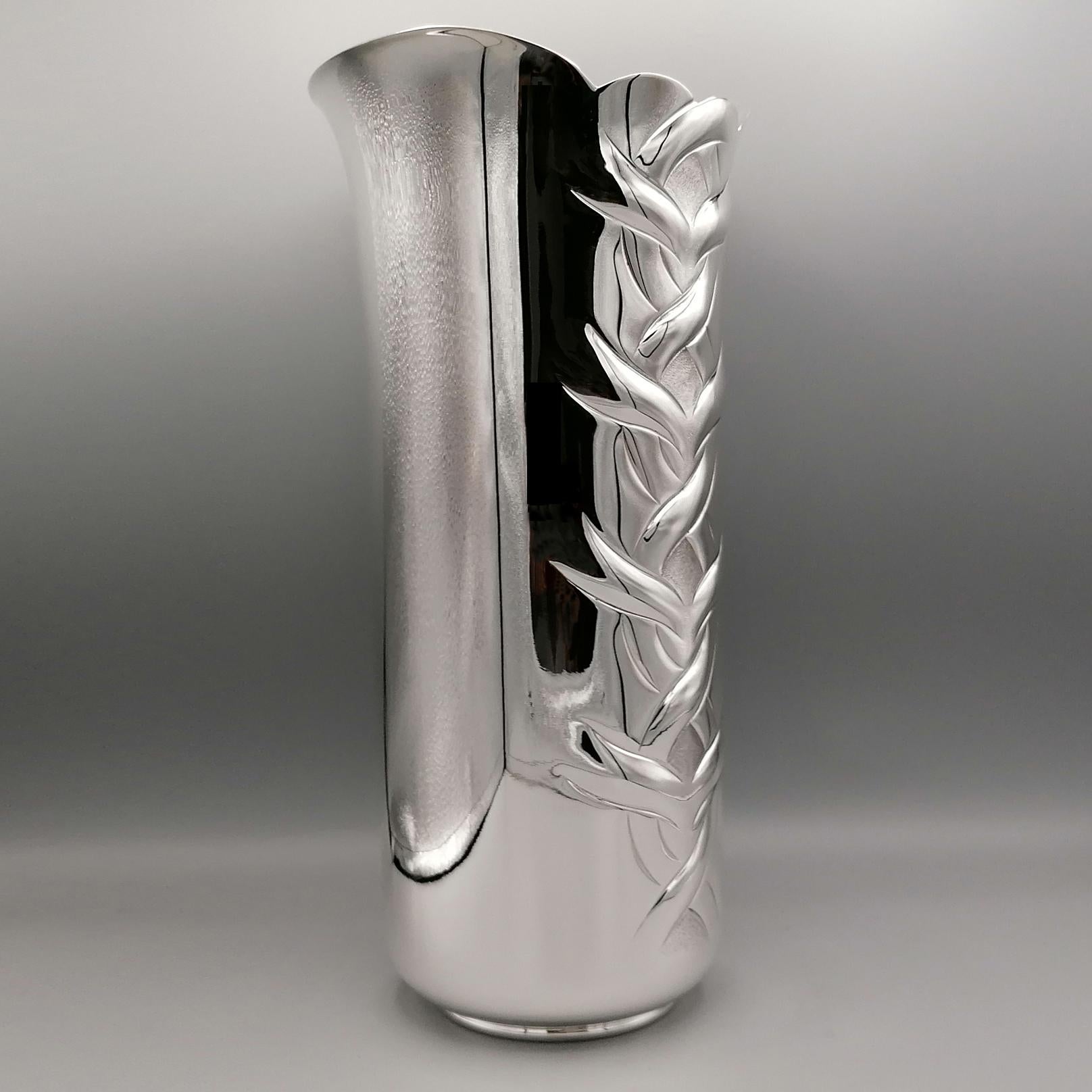 20th Century Italian Sterling Silver Vase For Sale 1