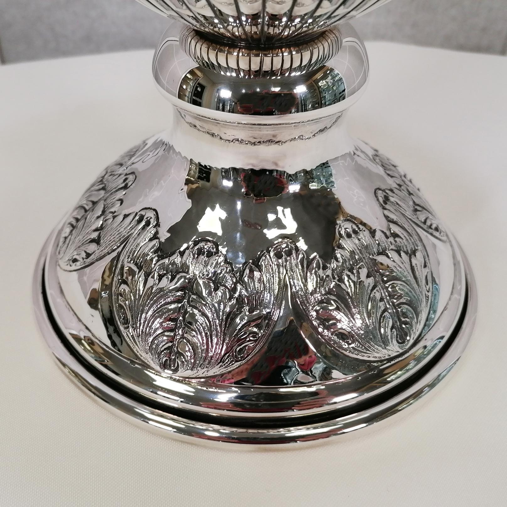 Late 20th Century 20th Century Italian Sterling Silver vase For Sale