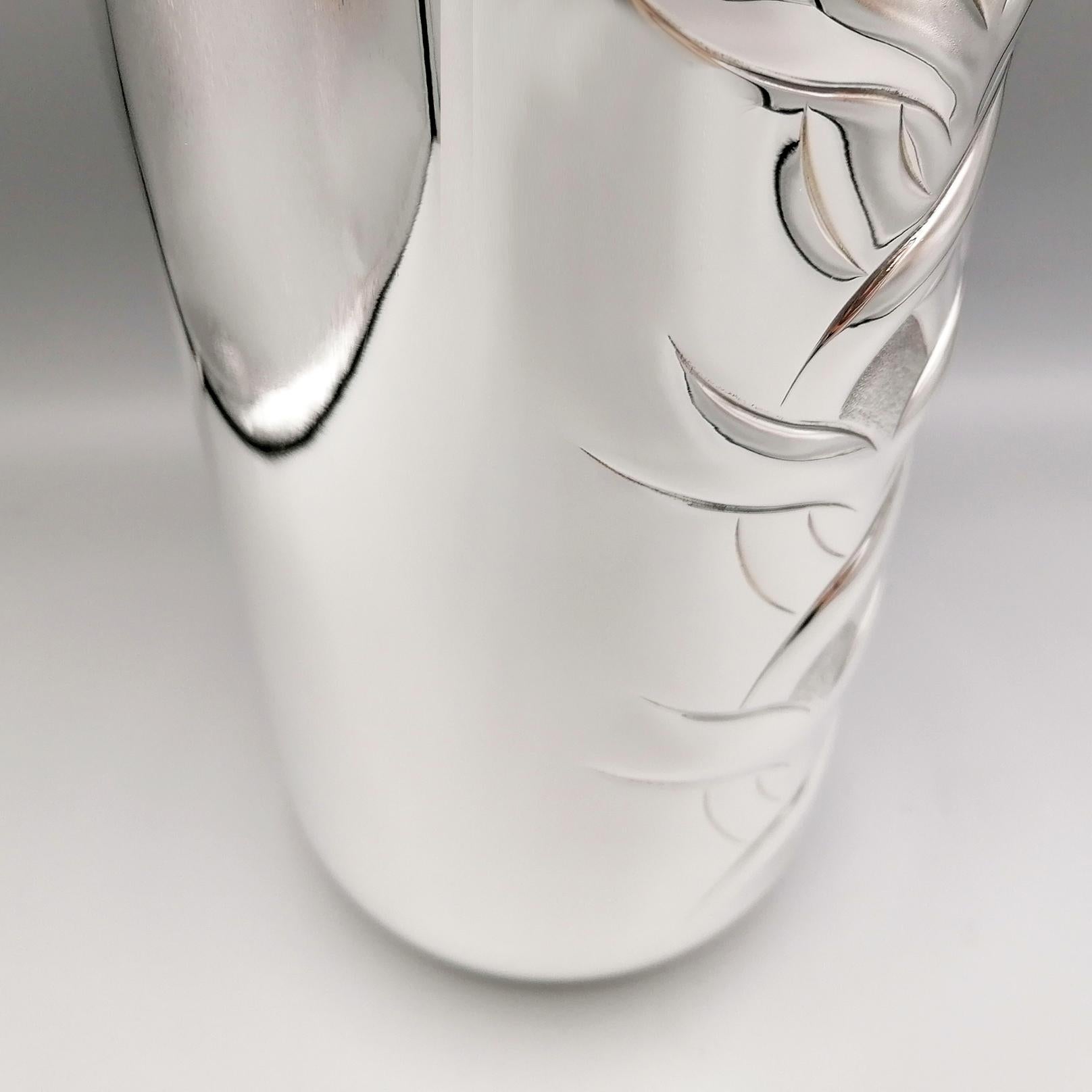 20th Century Italian Sterling Silver Vase For Sale 3