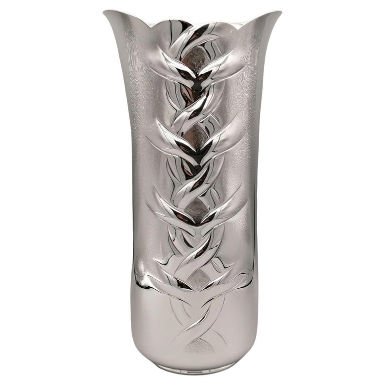 20th Century Italian Sterling Silver Vase For Sale at 1stDibs