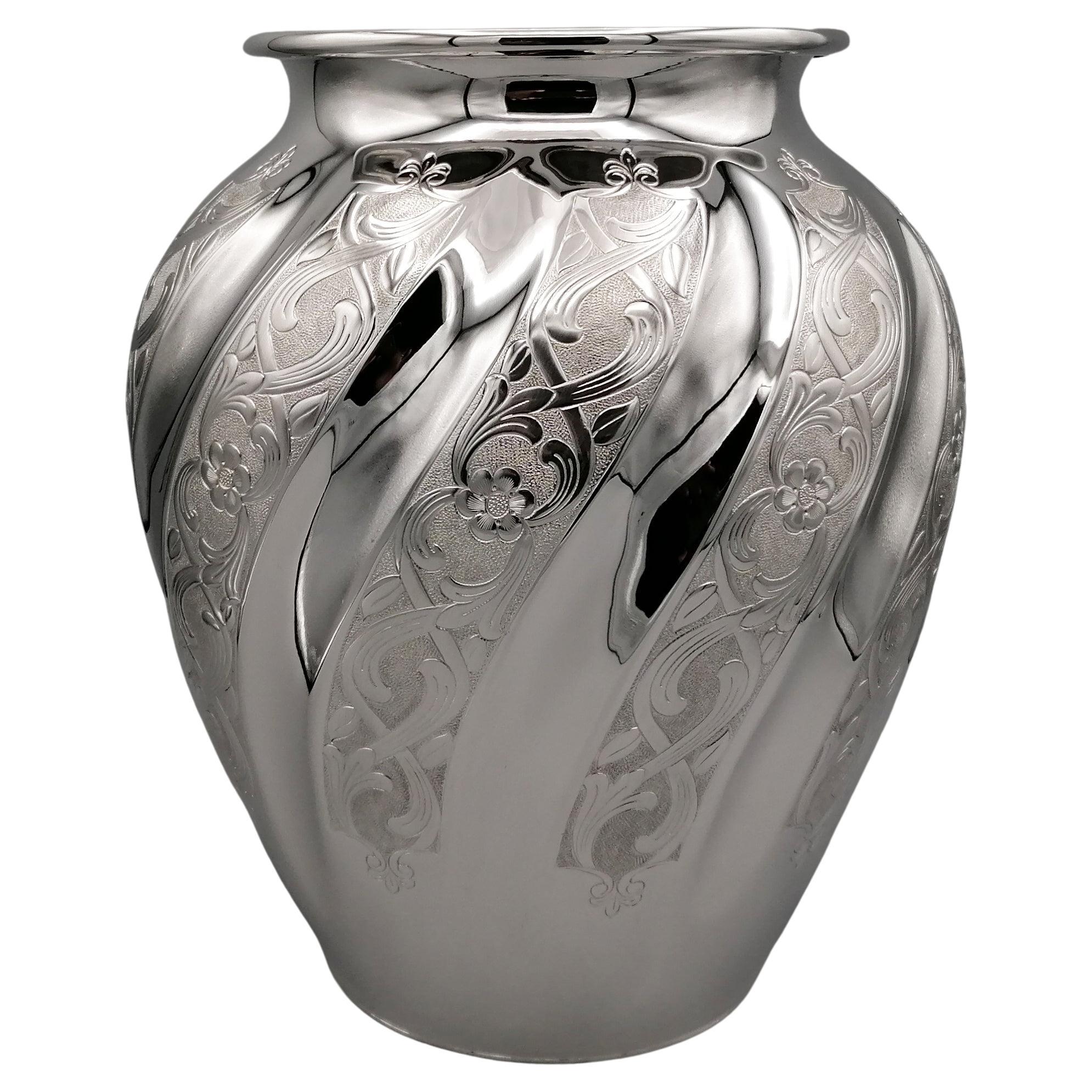 20th Century Italian Sterling Silver Vase