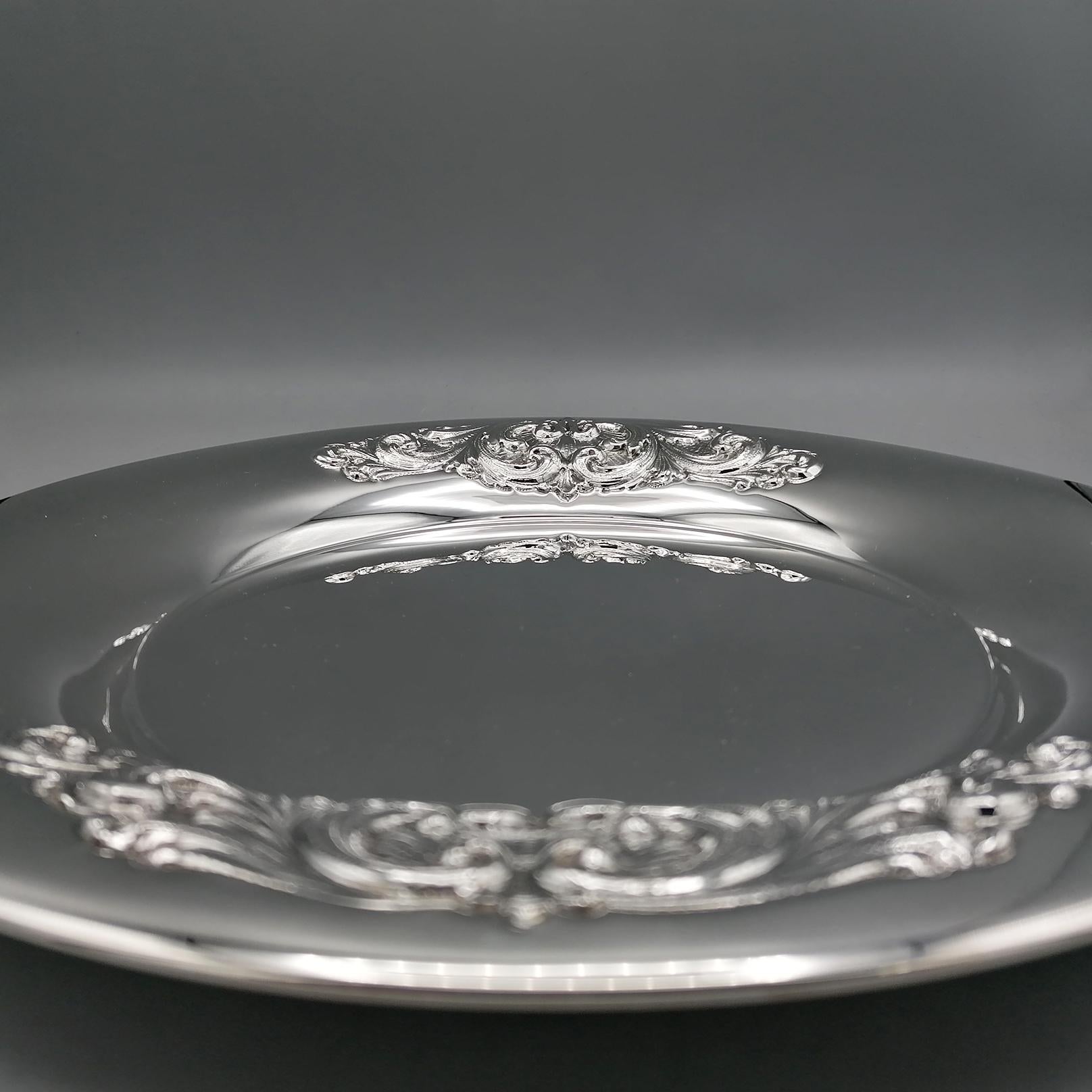20th Century Italian Sterling Silver Vegetable Dish, Tureen For Sale 7