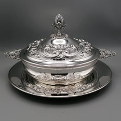 20th Century Italian Sterling Silver Vegetable Dish, Tureen