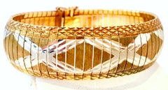 20th Century Italian Sterling Silver & Vermeil Milor "X" Bracelet