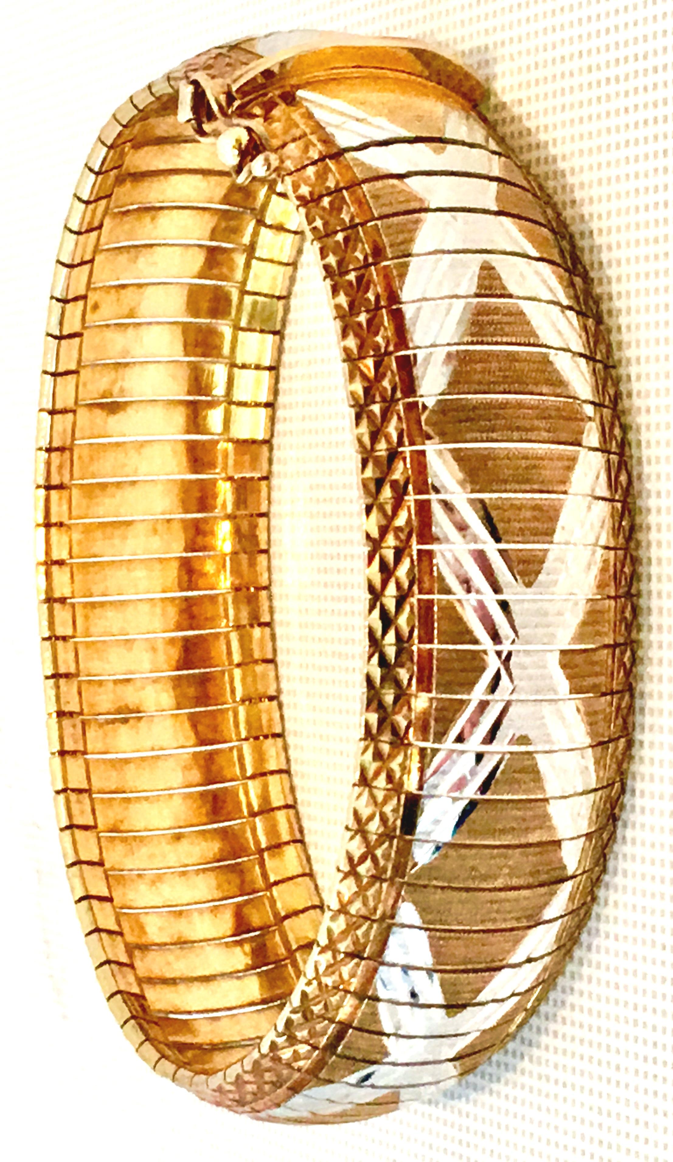 Women's or Men's 20th Century Italian Sterling Silver & Vermeil Milor 