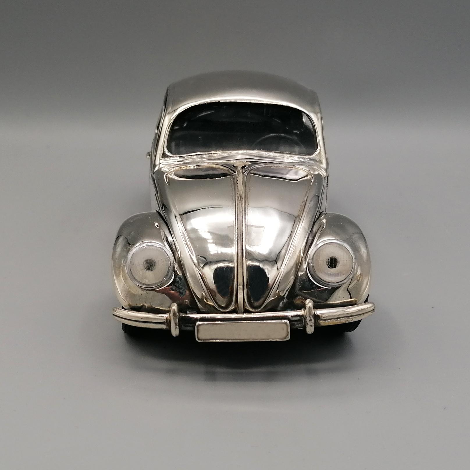 Italienisches Volkswagen Käfer Typ1 Modell Auto aus Sterlingsilber des 20. Jahrhunderts 1945 C.Ca.Ca. (Sonstiges) im Angebot