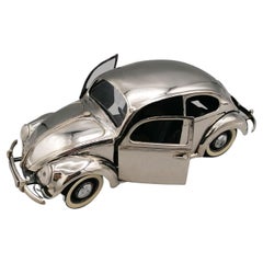 20th Century Italian Sterling Silver Volkswagen Beetle Typ1 Model Car 1945 C.Ca