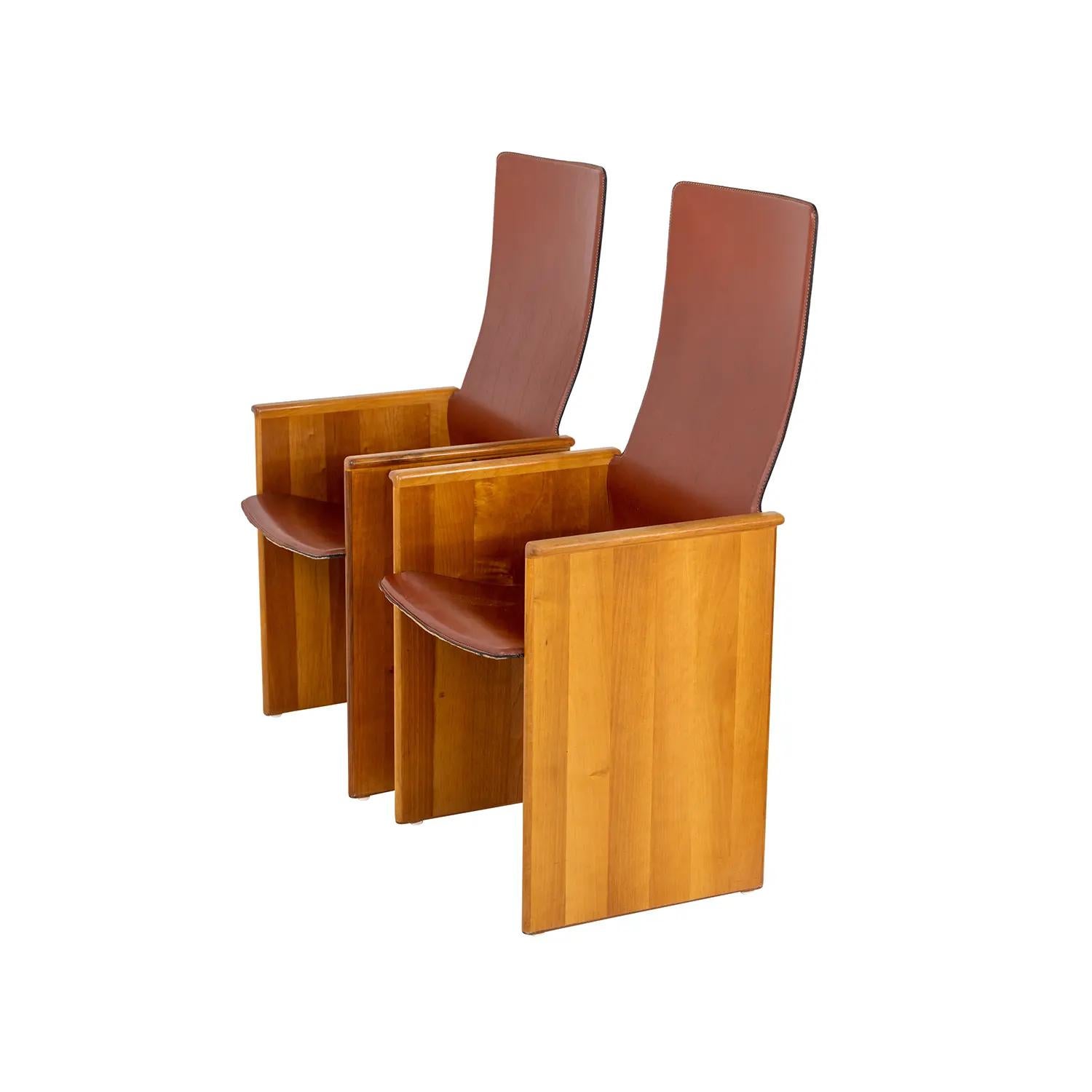 20th Century Italian Stildomus Maple Torcello Armchairs by Afra & Tobia Scarpa In Good Condition For Sale In West Palm Beach, FL