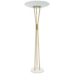 20th Century Italian Stilnovo Crystal Glass Floor Lamp by Gaetano Sciolari