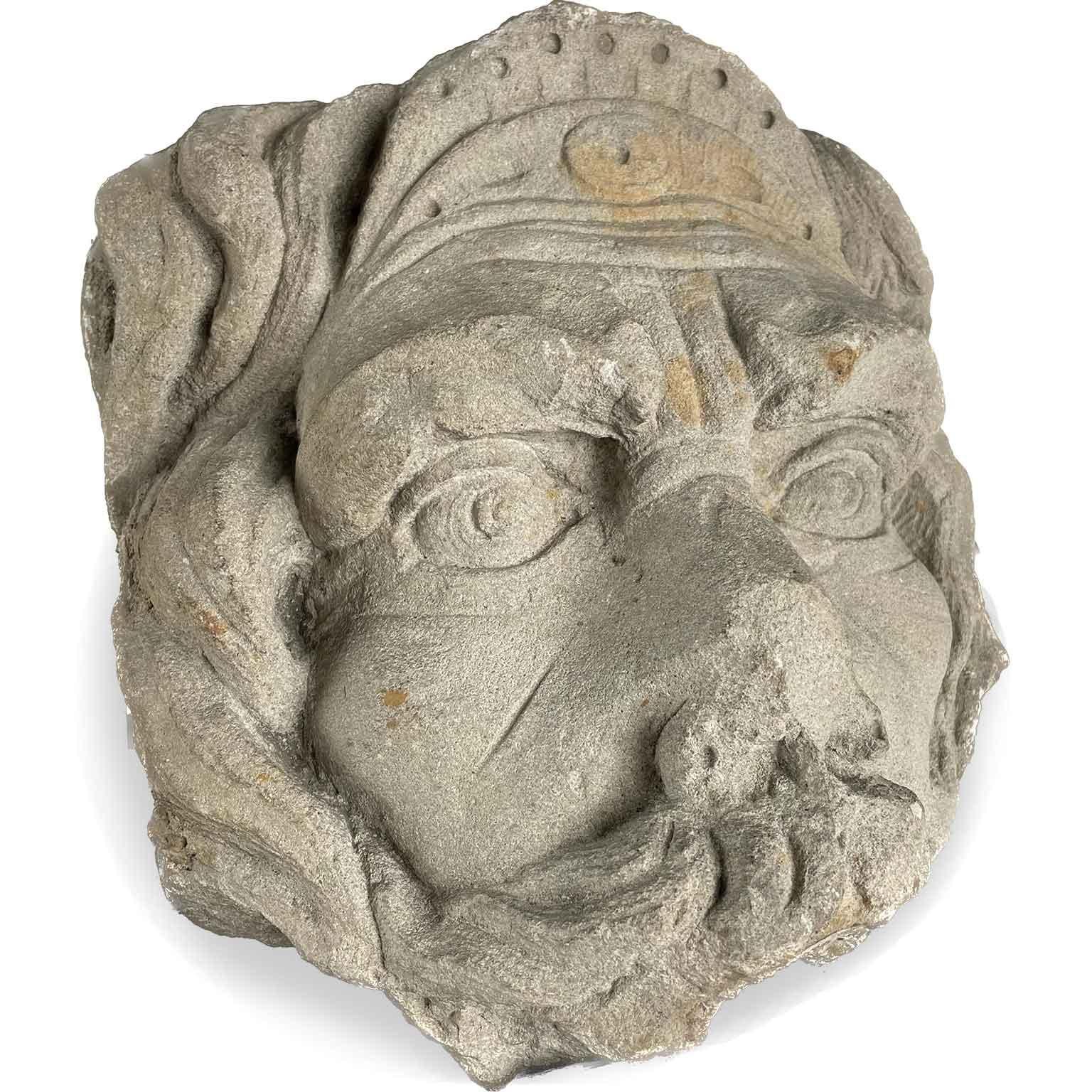 20th Century Italian Stone Fountain Mask For Sale 4