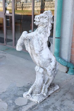 20th Century Italian Stone Garden Horse Statue