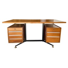 20th Century Italian Studio PFR Teak Writing Desk by Ponti, Fornaroli & Rosselli