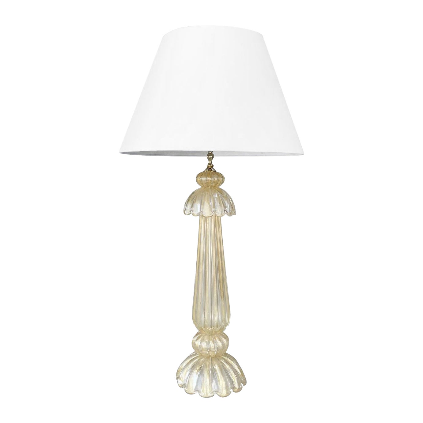 20th Century Italian Tall Vintage Murano Glass Table Lamp by Barovier 
Toso