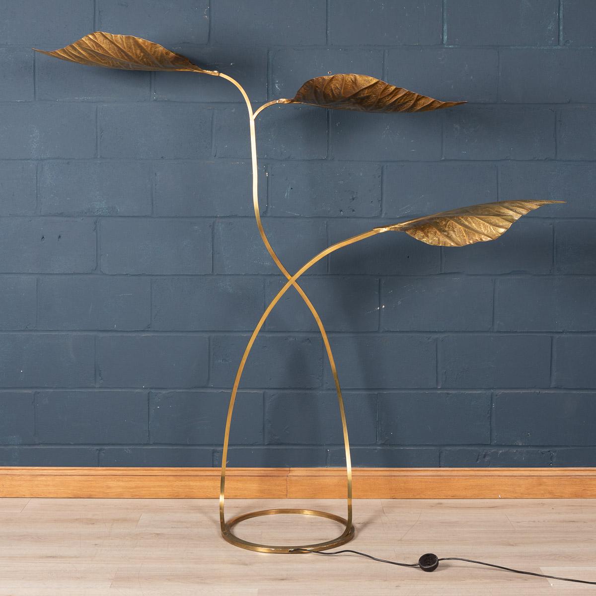 Steel 20th Century Italian Three Leaf Floor Lamp By Tommaso Barbi, c.1970