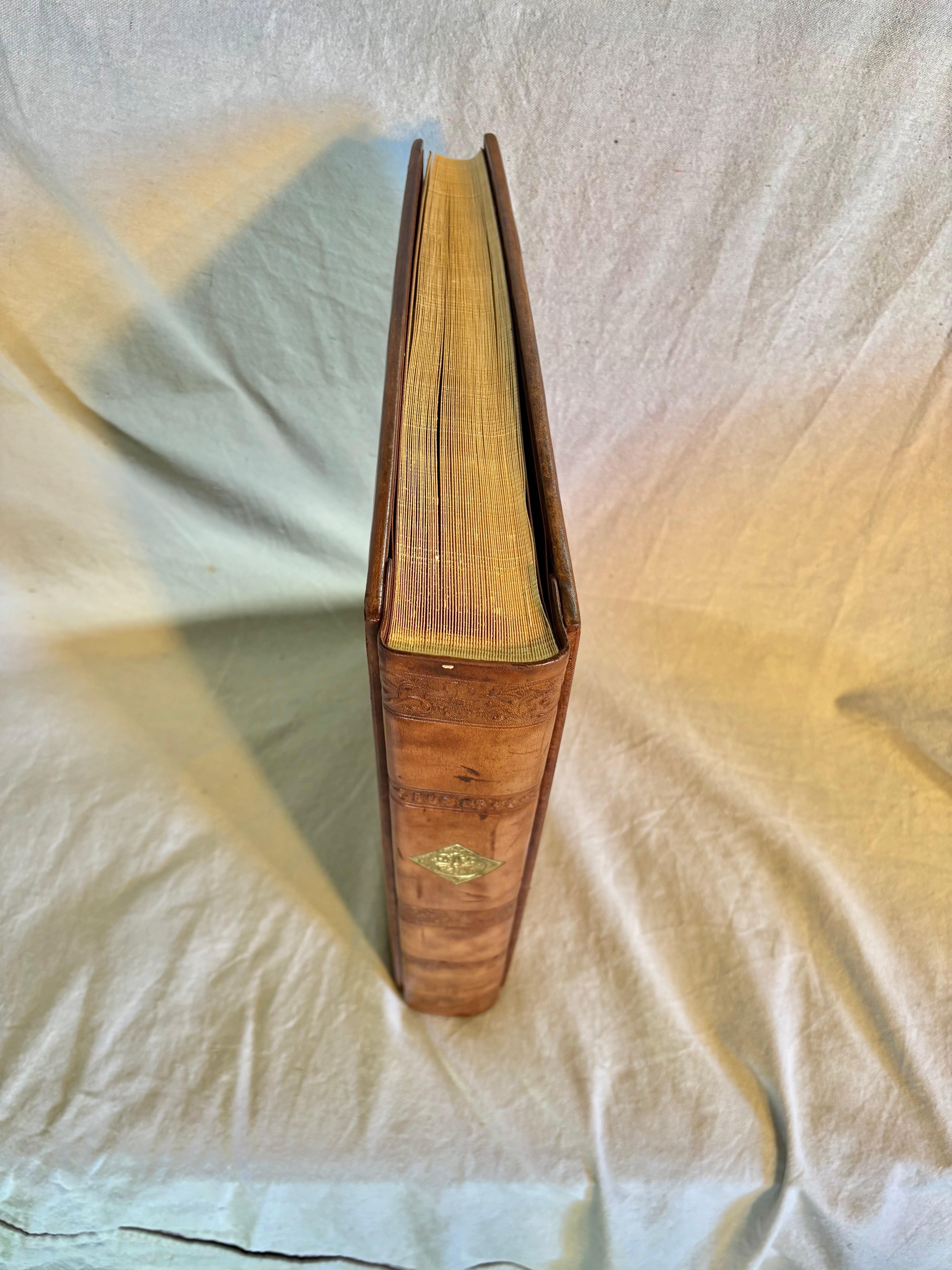 Hand-Crafted 20th Century Italian Tooled Leather Book