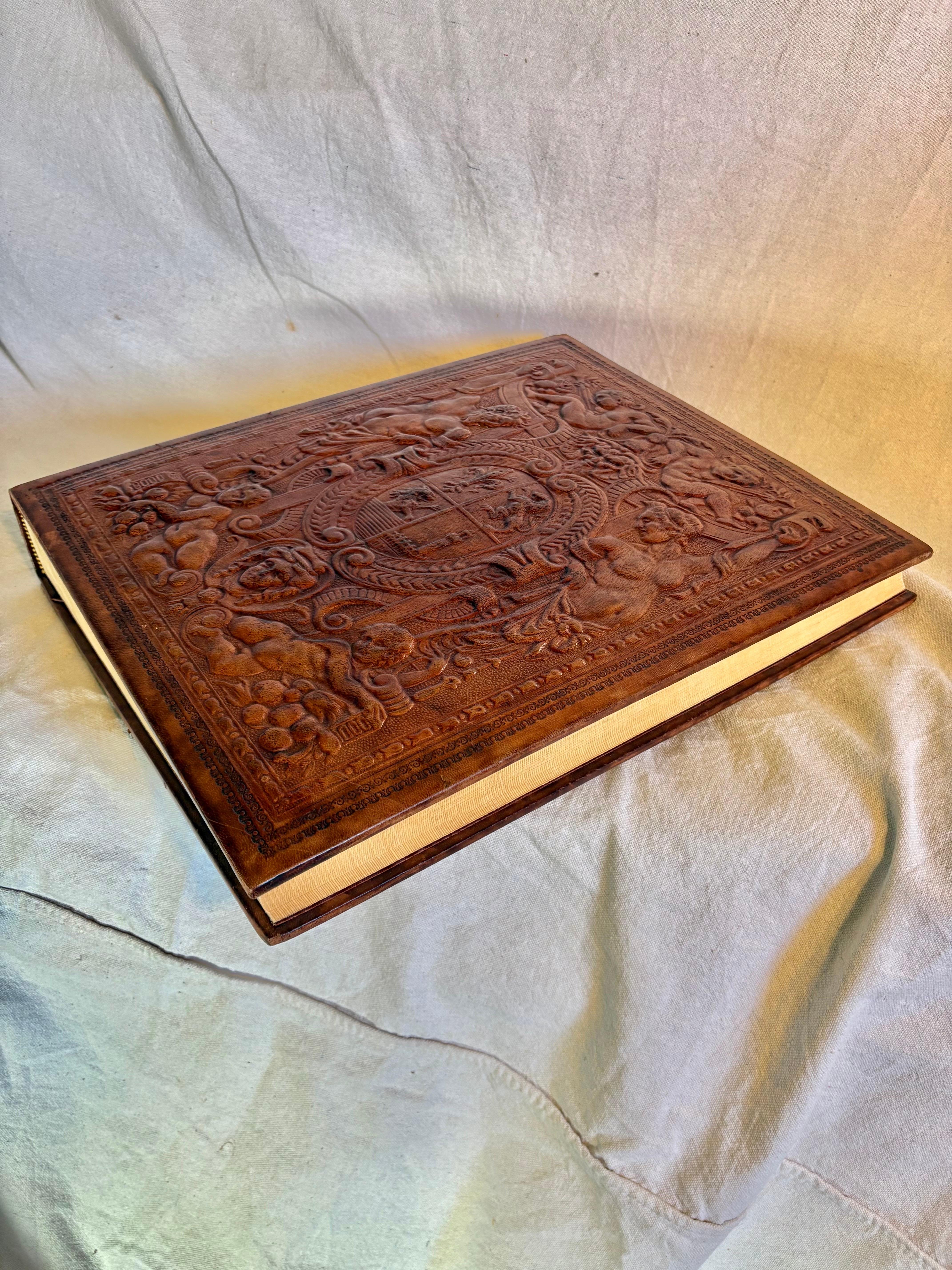 20th Century Italian Tooled Leather Book 1