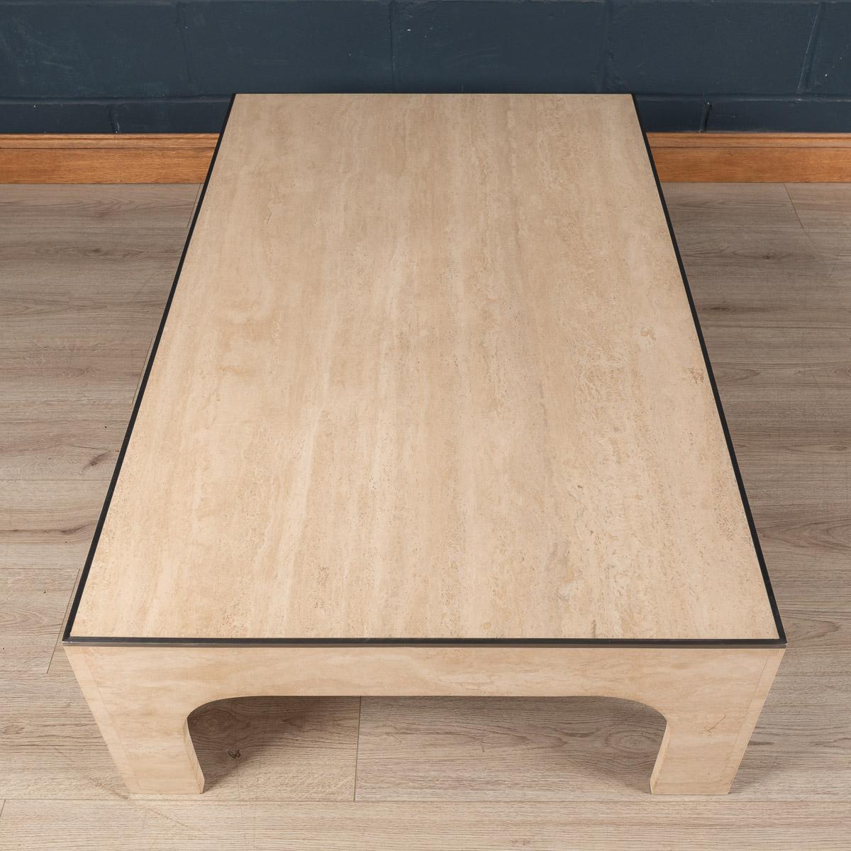20th Century Italian Travertine Coffee Table by Willy Rizzo, c.1960 2