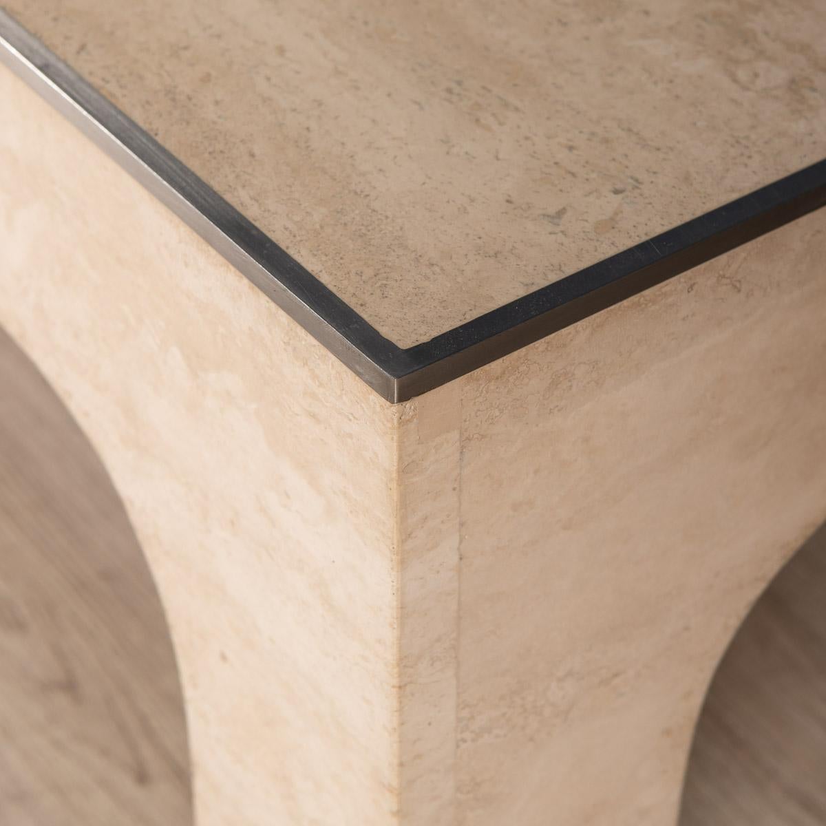 20th Century Italian Travertine Coffee Table by Willy Rizzo, c.1960 3