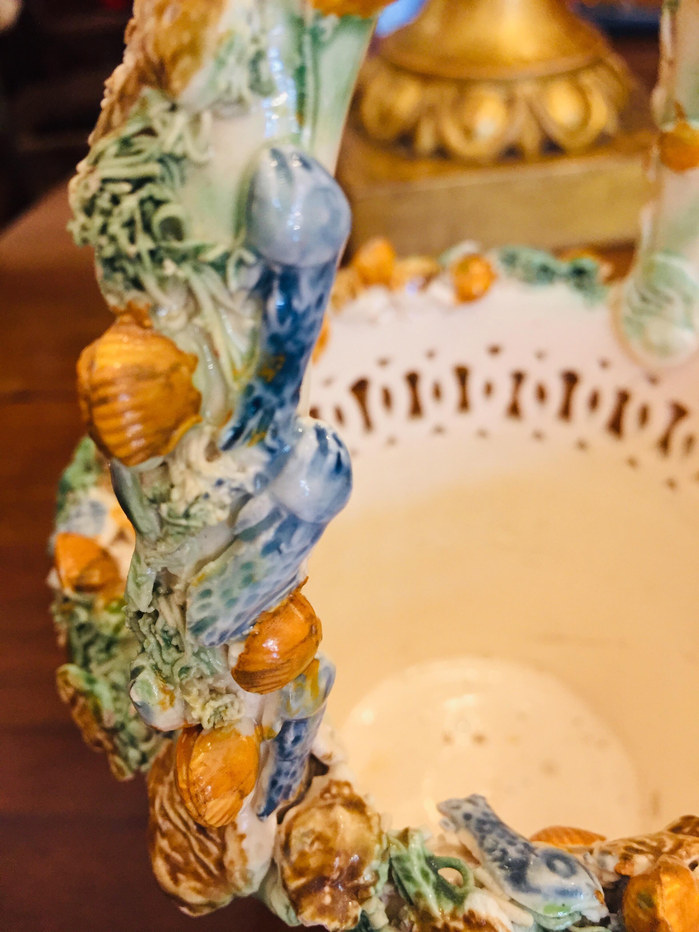 Italienischer toskanischer Vasenkorb mit Fischschalen aus dem 20. Jahrhundert im Angebot 11