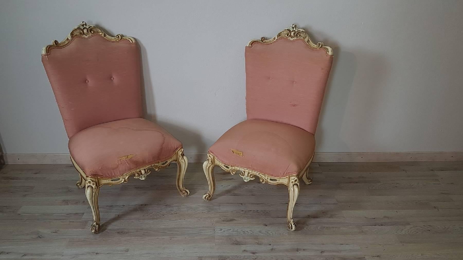 ensemble de chambre à coucher du 20e siècle en style baroque vénitien italien et peint 8