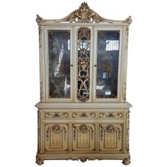 20th Century Italian Venetian Baroque Style and Painted Dining Room Set