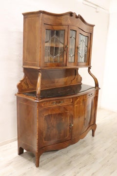 20th Century Italian Venetian Louis XV Style Walnut Sideboard with Marble Top