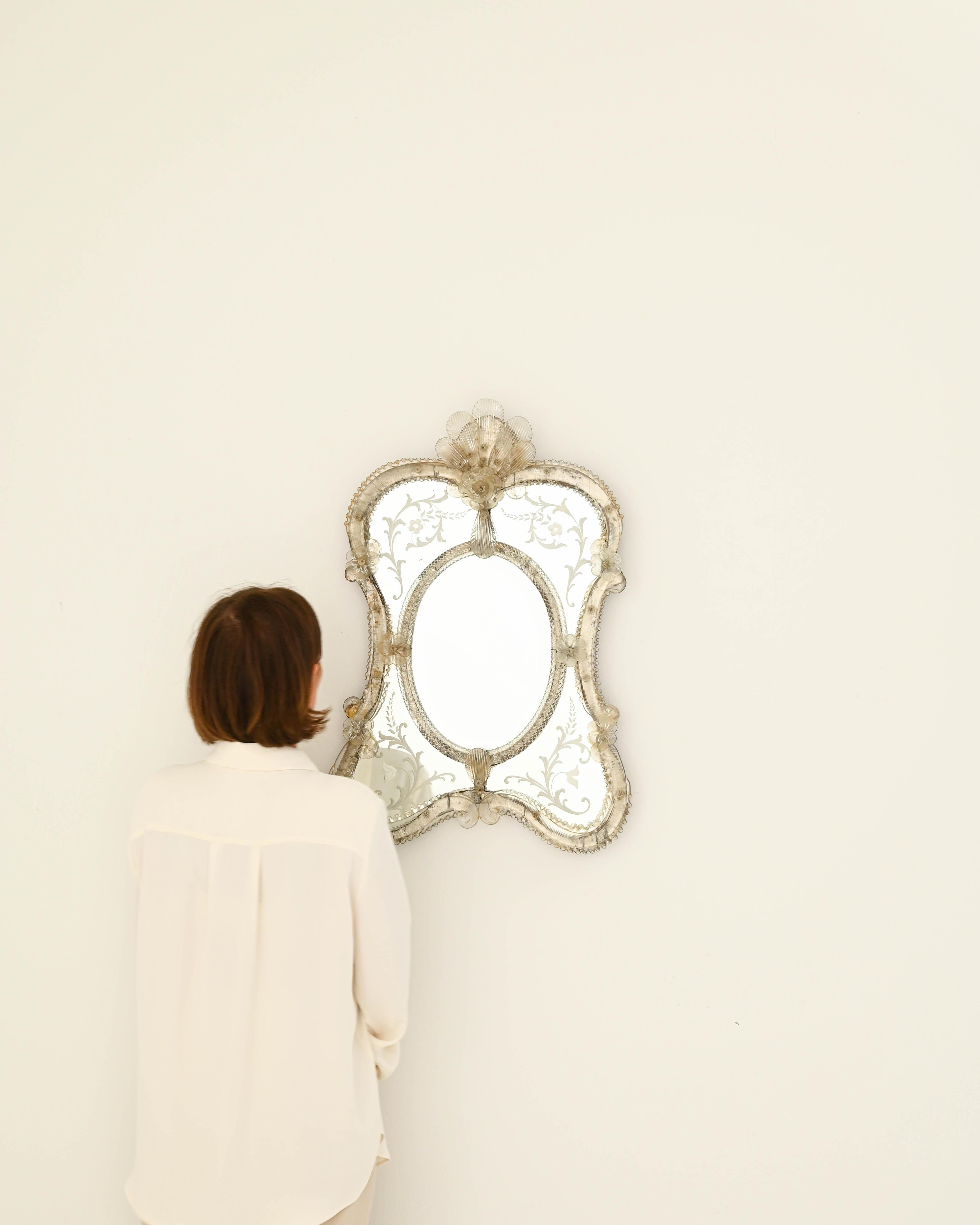 20th Century Italian Venetian Mirror In Good Condition In High Point, NC
