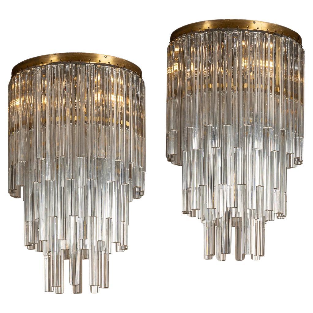 20th Century Italian Venini Chandeliers, Murano, Venice, c.1970 For Sale