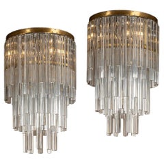 Vintage 20th Century Italian Venini Chandeliers, Murano, Venice, c.1970