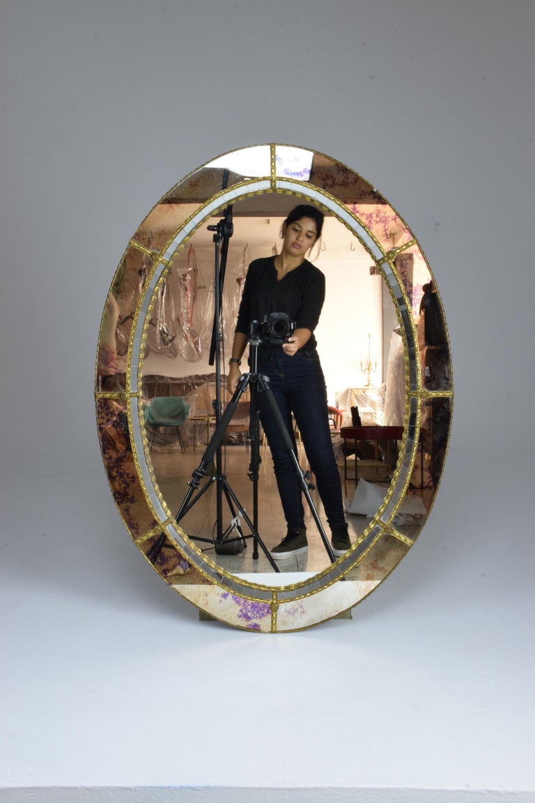 20th Century Italian Vintage Art Deco Wall Mirror, 1930s