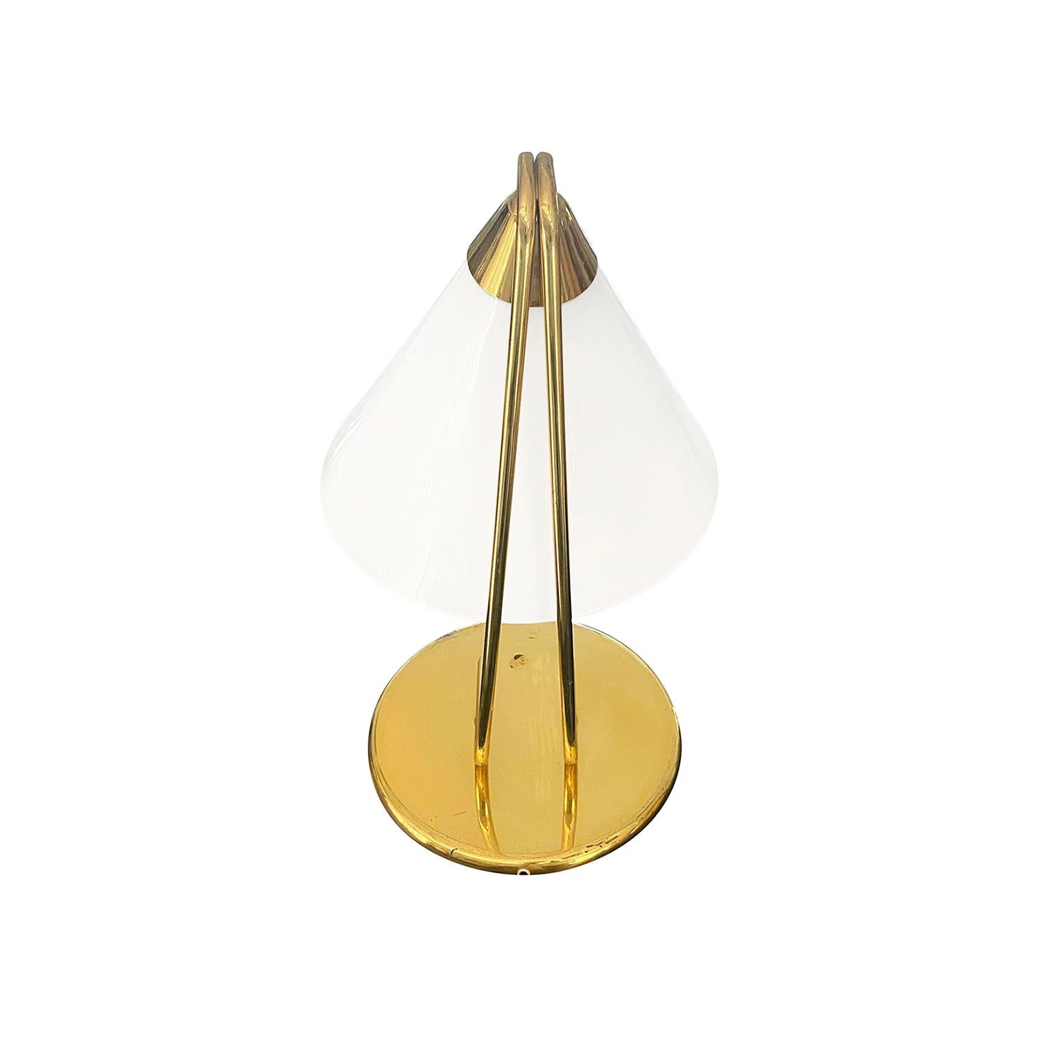 Mid-Century Modern 20th Century Italian Vintage Brass Table Lamp - Desk Light by Stilnovo