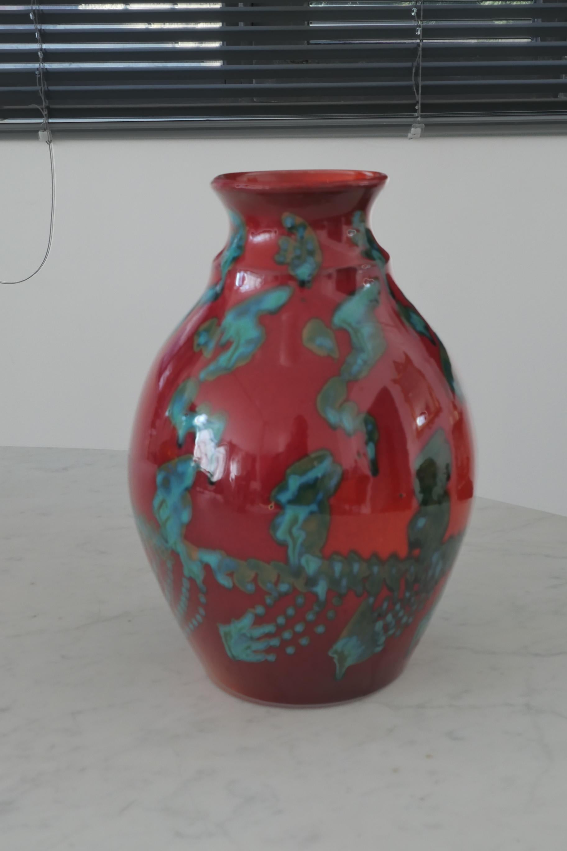 Arts and Crafts 20th Century Italian Vintage Ceramic Vase, 1980s