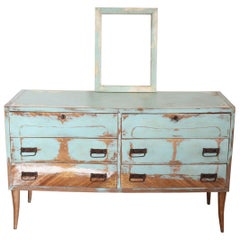 20th Century Italian Vintage Design Lacquered Commode or Chest with Frame