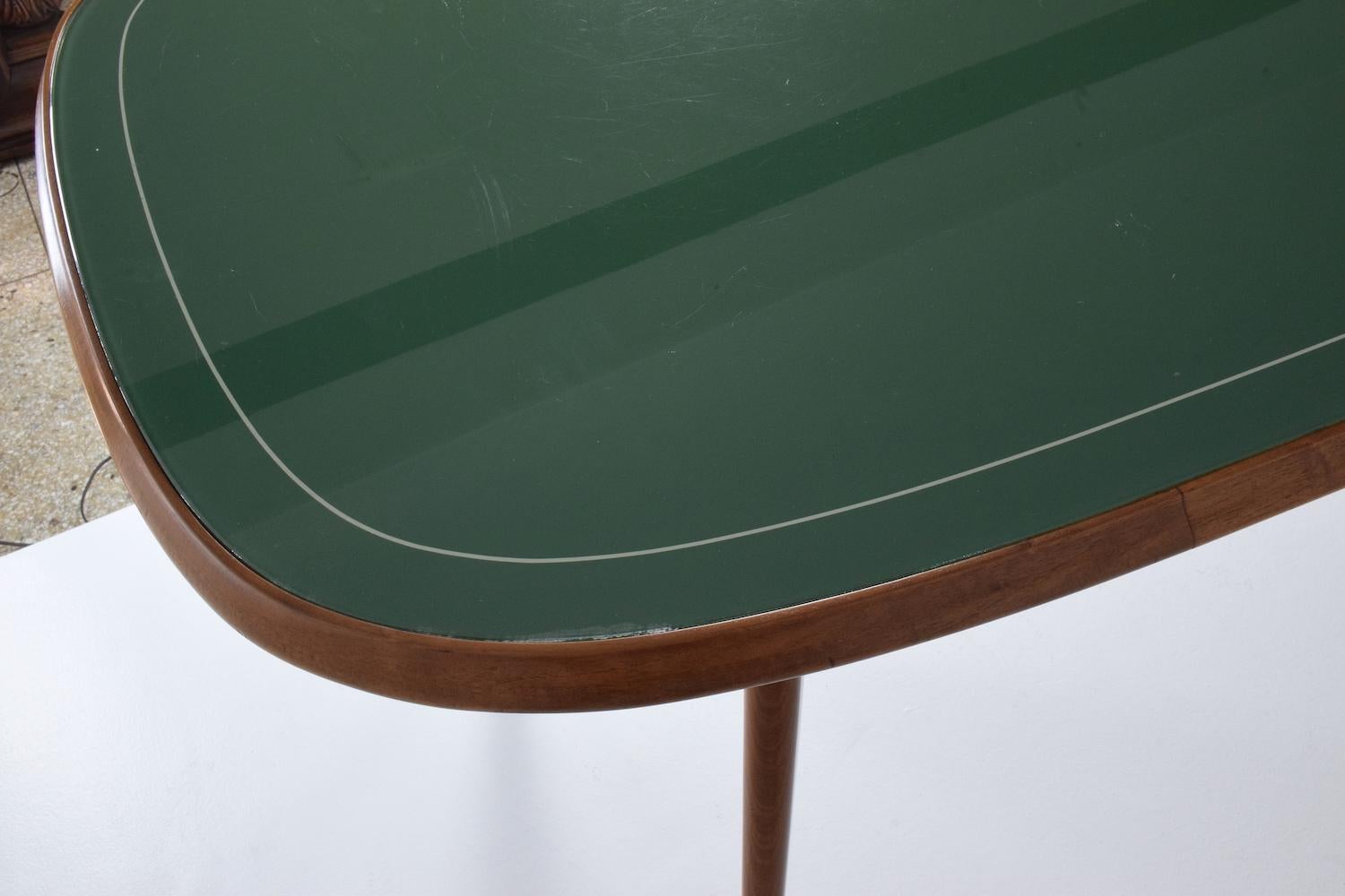 20th Century Italian Green Glass Dining Table, 1950-1960 14